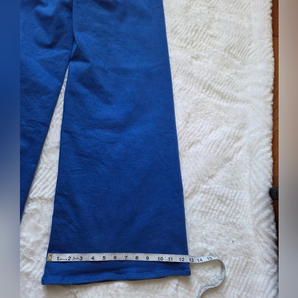 MOTHER Vibrant Blue Wide-Leg Pants Size 28 X32" High Ride - Picture 12 of 16